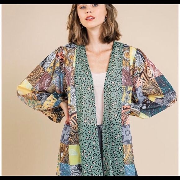 Unique Gorgeous Sheer Animal Print Kimono Cardigan - Picture 9 of 11